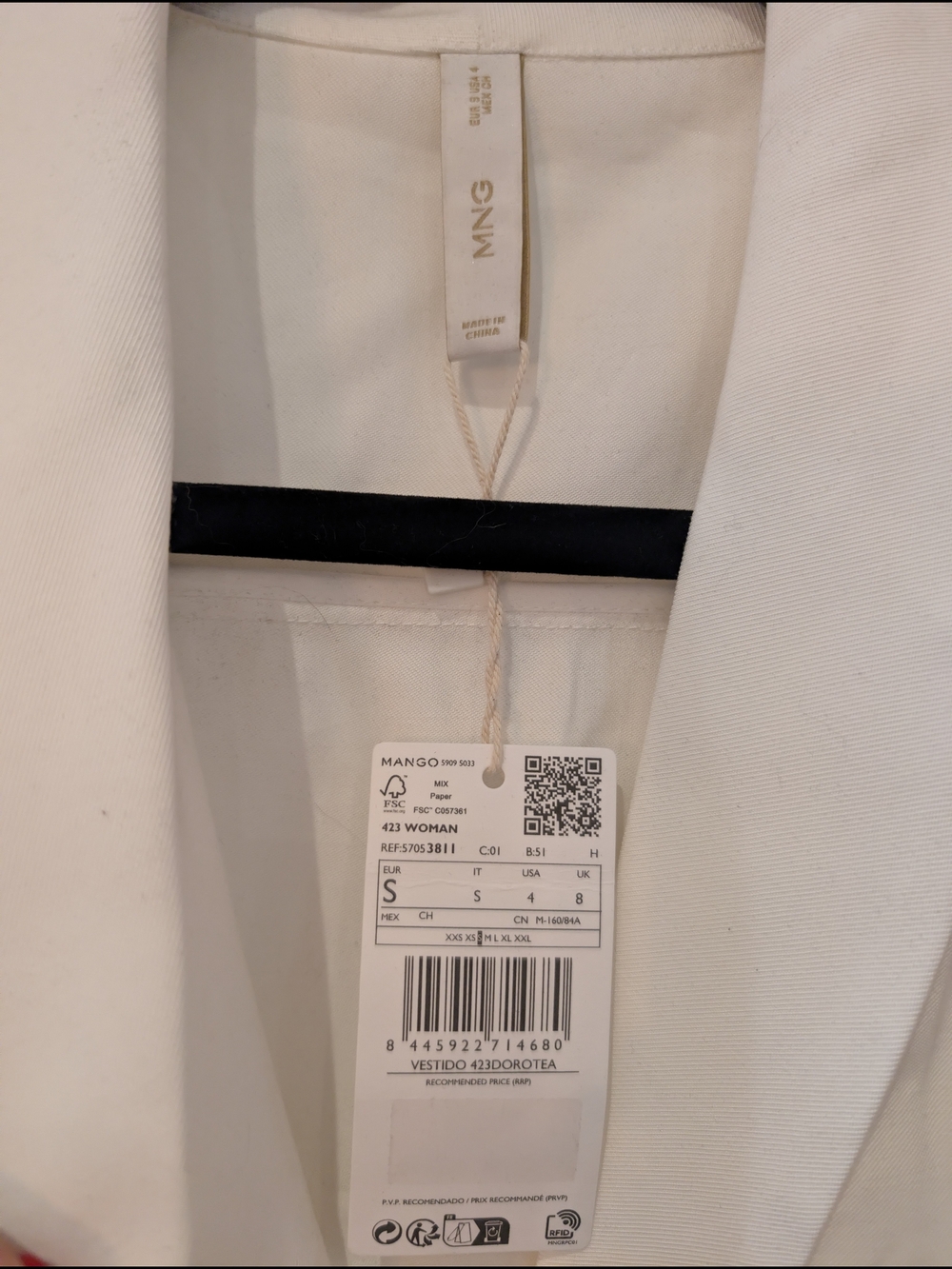 💘🌴🥥 NWT Mango Chic Double-Breasted Midi Blazer Dress with Tie Belt S - Picture 2 of 11